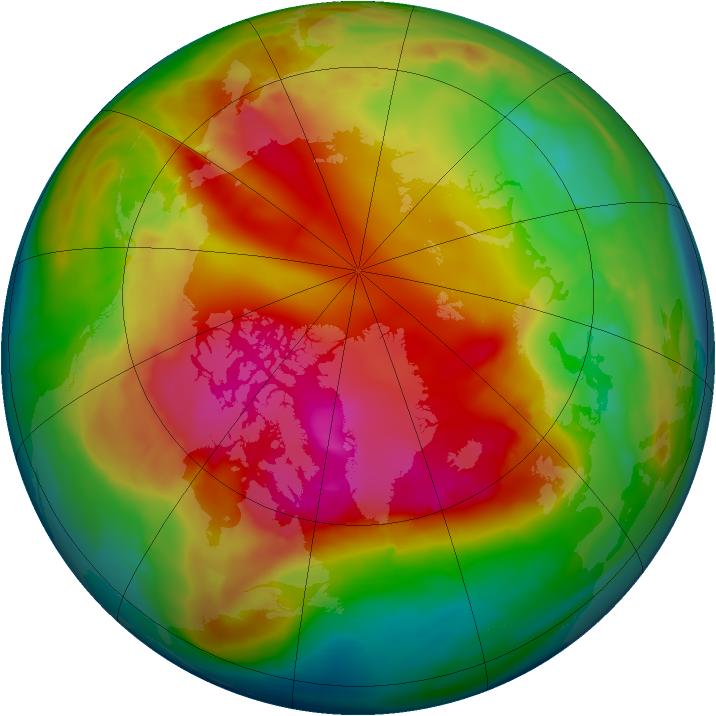 Arctic ozone map for 28 January 2015